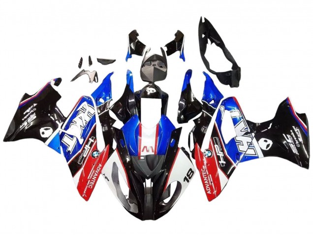 Kits Carenagens Moto BMW S1000RR 2017-2018 - Branco Azul Vermelho Preto Brilhante