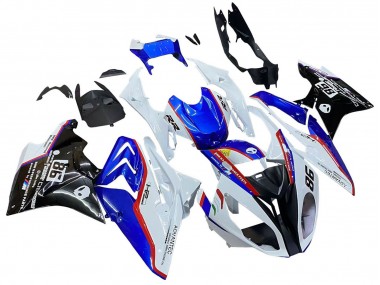 Carenagem Moto BMW S1000RR 2017-2018 - Branco Azul Vermelho Preto Brilhante