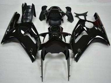 Carenagem Moto Kawasaki ZX6R 2003-2004 - Preto Brilhante