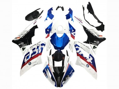 Carenagens Moto BMW S1000RR 2017-2018 - Branco Azul Vermelho Preto Brilhante Tyco