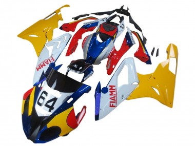 Carenagens Moto BMW S1000RR 2017-2018 - Amarelo Branco Vermelho Azul Fiamm 64
