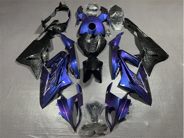 Carenagens Moto BMW S1000RR 2017-2018 - Azul Preto Forjado Fibra de Carbono