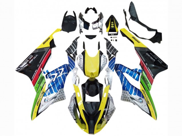 Carenagens Moto BMW S1000RR 2017-2018 - Amarelo Azul Vermelho Verde Preto VR