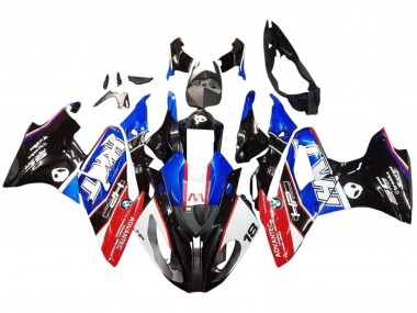 Carenagem Moto BMW S1000RR 2015-2016 - Azul Vermelho Preto Brilhante