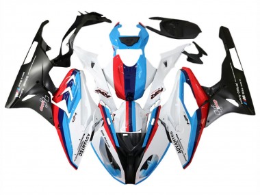 Carenagem Moto BMW S1000RR 2015-2016 - Branco Vermelho Azul Preto Fosco
