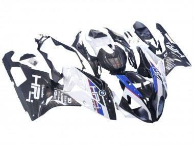 Carenagens Moto BMW S1000RR 2015-2016 - Branco Azul Preto Fibra de Carbono