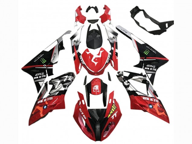 Carenagens Moto BMW S1000RR 2015-2016 - Prata Vermelho Preto Verde Monstro Isle of Man