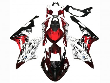 Carenagens Moto BMW S1000RR 2015-2016 - Branco Vermelho Preto