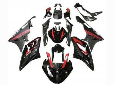 Carenagens Moto BMW S1000RR 2015-2016 - Vermelho Preto Brilhante Preto Fosco