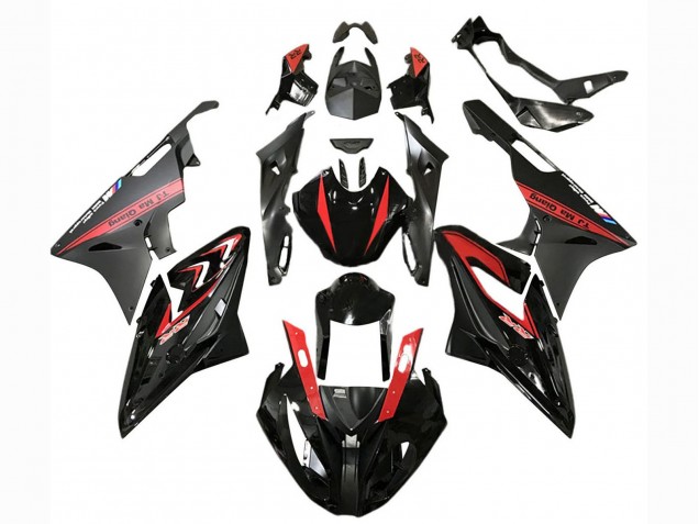 Carenagens Moto BMW S1000RR 2015-2016 - Vermelho Preto Brilhante Preto Fosco