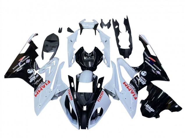 Carenagens Moto BMW S1000RR 2015-2016 - Branco Preto Brilhante Fiamm