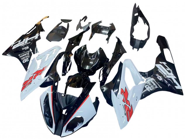 Carenagens Moto BMW S1000RR 2015-2016 - Branco Preto Brilhante