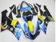 Carenagens Moto Kawasaki ZX6R 2005-2006 - Azul Amarelo Preto Tubarão