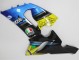Carenagens Moto Kawasaki ZX6R 2005-2006 - Azul Amarelo Preto Tubarão