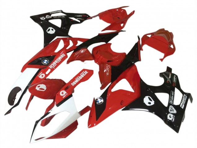 Carenagens Moto BMW S1000RR 2009-2014 - Vermelho Branco Preto Brilhante