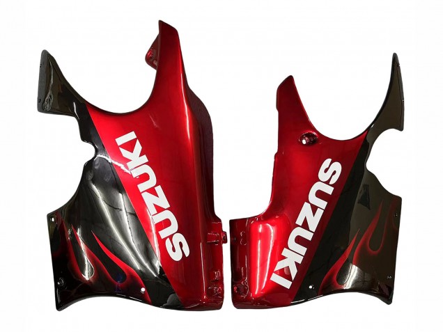 Carenagens Moto Suzuki GSX600F/GSX750F 2004-2006 - Preto Brilhante Vermelho Chama