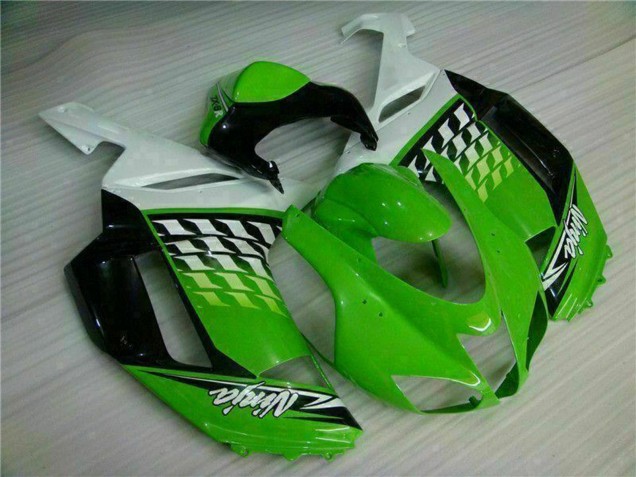Carenagens Moto Kawasaki ZX6R 2007-2008 - Verde Branco Ninja