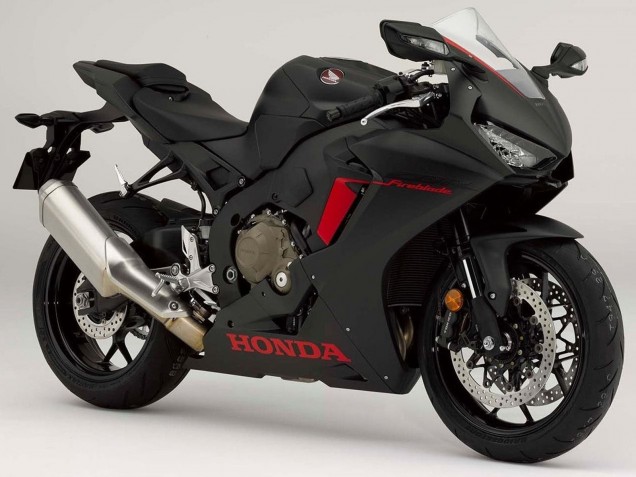 Carenagens Moto Honda CBR1000RR 2017-2023 - Preto Fosco Vermelho Logo