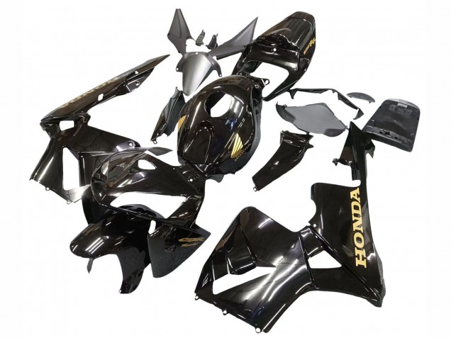 Carenagens Moto Honda CBR600RR 2005-2006 - Preto Ouro Logo