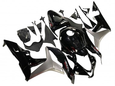 Kits Carenagem Moto Honda CBR600RR 2007-2008 - Prata Preto Brilhante