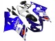 Kits Carenagem Moto Suzuki GSXR 600 / GSXR 750 2004-2005 - Branco Azul Preto Vermelho