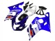 Kits Carenagem Moto Suzuki GSXR 600 / GSXR 750 2004-2005 - Branco Azul Preto Vermelho