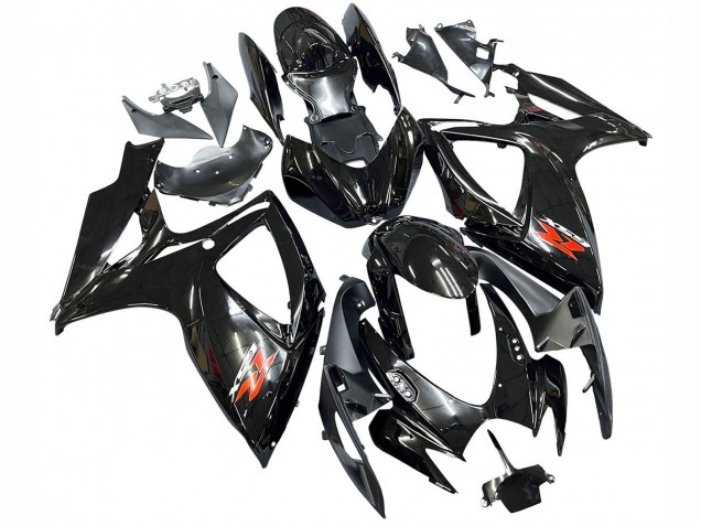 Carenagens Moto Suzuki GSXR 600 / GSXR 750 2006-2007 - Preto Brilhante Prata Vermelho