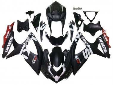 Carenagens Moto Suzuki GSXR 600 / GSXR 750 2008-2010 - Preto Fosco Vermelho Branco