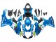 Carenagens Moto Suzuki GSXR 600 / GSXR 750 2011-2024 - Azul Claro Verde Branco Vermelho