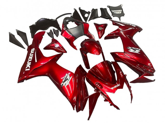 Carenagens Moto Suzuki GSXR 600 / GSXR 750 2011-2024 - Vermelho Branco Decal