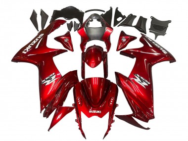 Carenagens Moto Suzuki GSXR 600 / GSXR 750 2011-2024 - Vermelho Branco Decal
