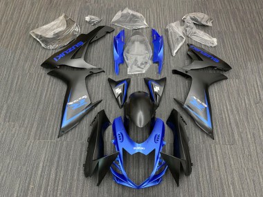 Kits Carenagem Moto Suzuki GSXR 600 / GSXR 750 2011-2024 - Azul Preto Fosco