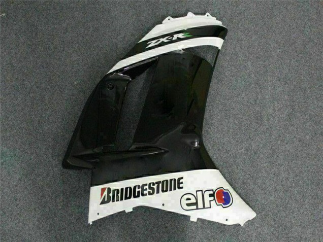 Carenagens Moto Kawasaki ZX6R 2007-2008 - Preto Branco Elf