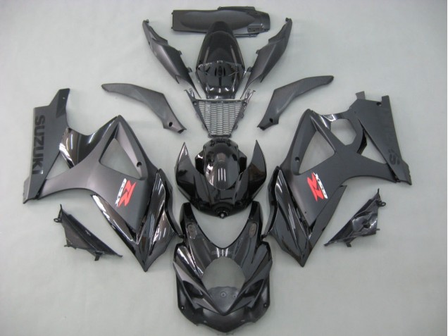 Carenagens Moto Suzuki GSXR 1000 2007-2008 - Preto Fosco Preto Brilhante