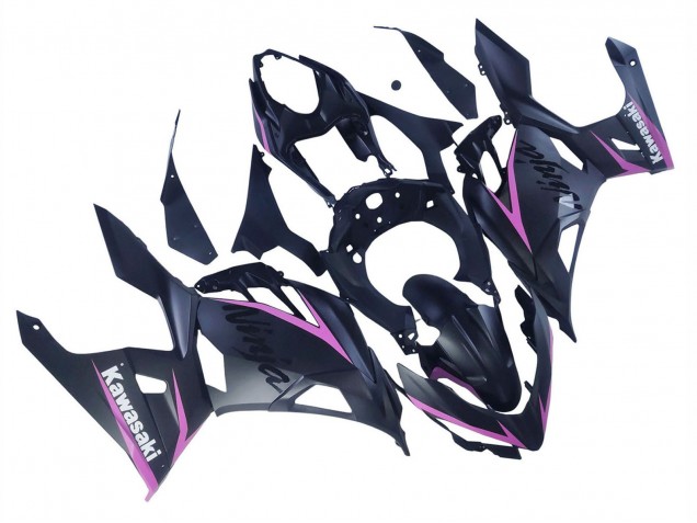 Carenagens Moto Kawasaki Ninja 400 2018-2024 - Preto Fosco Rosa
