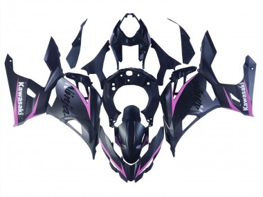 Carenagens Moto Kawasaki Ninja 400 2018-2024 - Preto Fosco Rosa