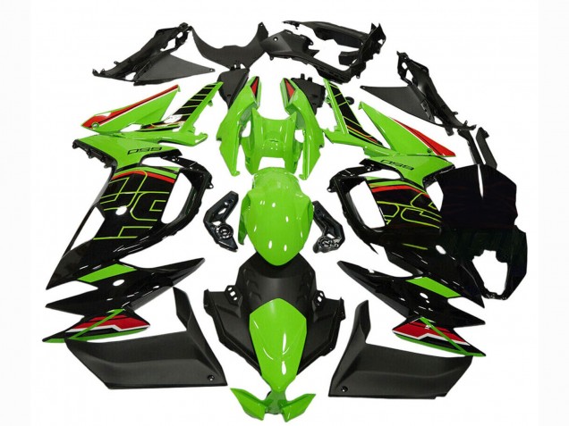 Carenagens Moto Kawasaki Ninja 650 EX650 2020-2025 - Verde Vermelho Preto