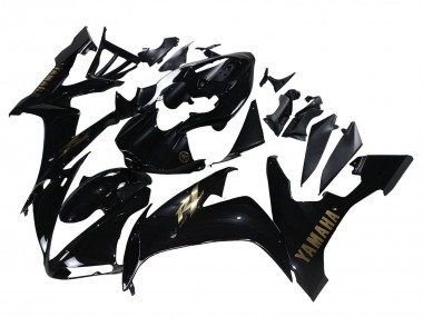Carenagens Moto Yamaha YZF 1000 R1 2004-2006 - Preto Brilhante Ouro Decalques