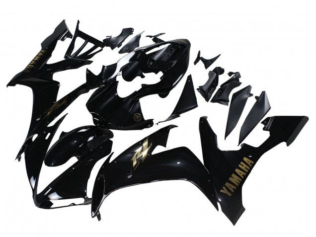 Carenagens Moto Yamaha YZF 1000 R1 2004-2006 - Preto Brilhante Ouro Decalques