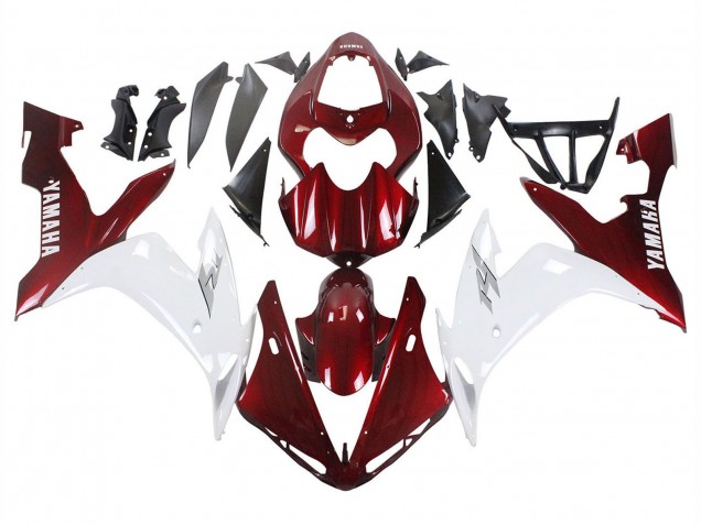 Carenagens Moto Yamaha YZF 1000 R1 2004-2006 - Vermelho Branco