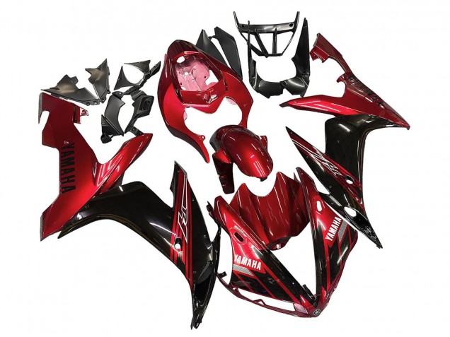 Carenagens Moto Yamaha YZF 1000 R1 2004-2006 - Vermelho Preto Brilhante