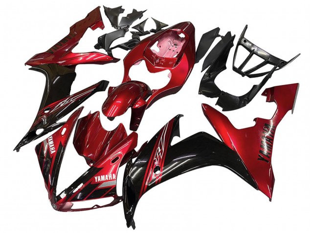 Carenagens Moto Yamaha YZF 1000 R1 2004-2006 - Vermelho Preto Brilhante