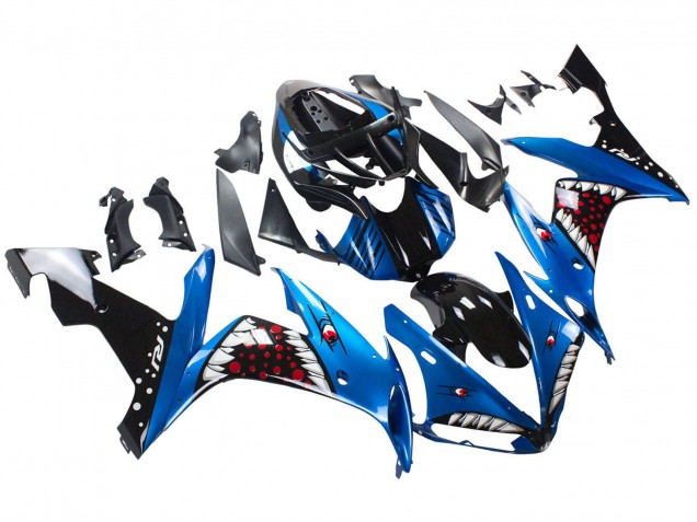Carenagens Moto Yamaha YZF 1000 R1 2004-2006 - Azul Preto Vermelho Branco Tubarão