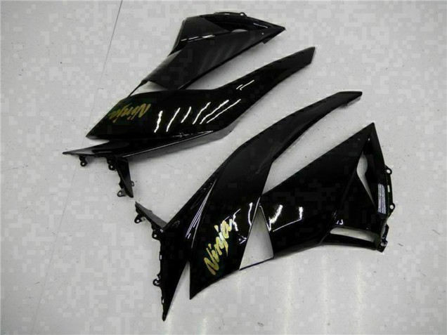 Carenagens Moto Kawasaki ZX6R 2009-2012 - Preto Brilhante Ouro Ninja
