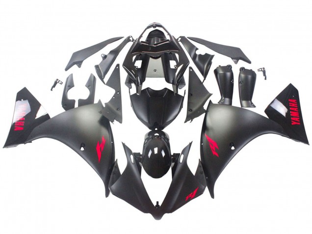 Carenagens Moto Yamaha YZF 1000 R1 2012-2014 - Preto Brilhante Preto Fosco Vermelho