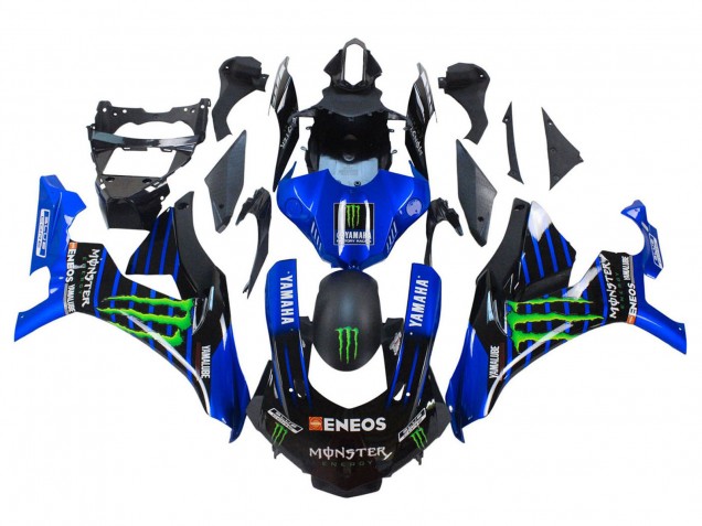 Carenagens Moto Yamaha YZF 1000 R1 2015-2019 - Azul Preto Fosco Verde Monstro ENEOS