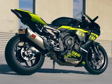 Carenagens Moto Yamaha YZF 1000 R1 2020-2025 - Preto Brilhante Fluorescent Amarelo
