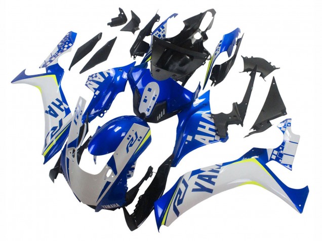 Carenagens Moto Yamaha YZF 1000 R1 2020-2025 - Branco Azul Amarelo Néon Preto Brilhante