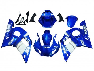 Carenagens Moto Yamaha YZF 600 R6 1998-2002 - Azul Branco