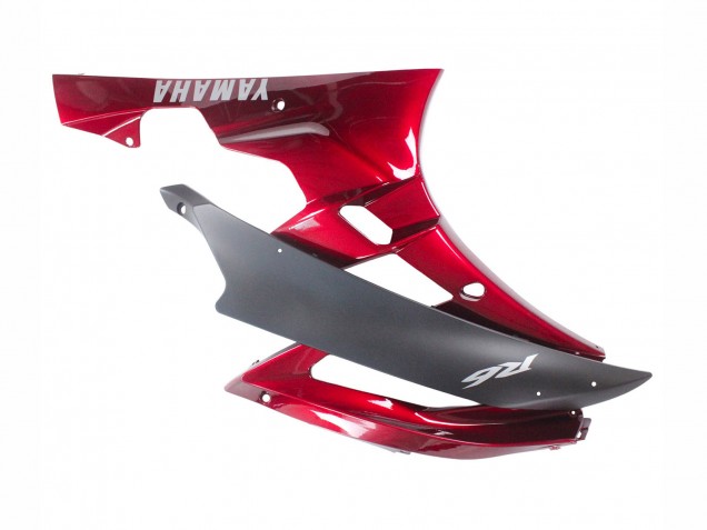 Carenagem Moto Yamaha YZF 600 R6 2006-2007 - Vermelho Preto Fosco
